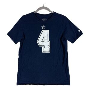 Dallas Cowboys Shirt Kids XL Blue NFL Football Nike Dak Prescott 4 Tee Top